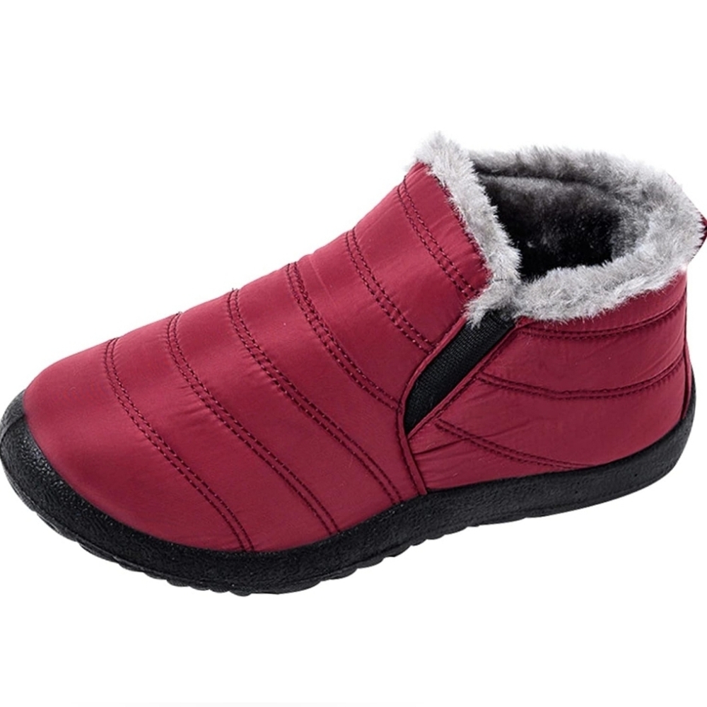Women’s Waterproof Warm Booties –Red, Size 8